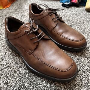 Ecco Men's Lite Hybrid Plain‎ Toe Tie Oxford Cognac New 41 7-7.5